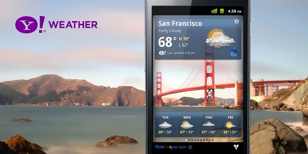 Aggiornamento app Yahoo! Meteo su Android