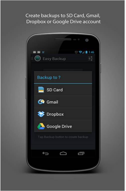 Backup su Android Easy Backup