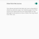 Installare applicazioni con origini sconosciute