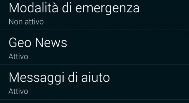 Modalità emergenza Samsung Galaxy S5