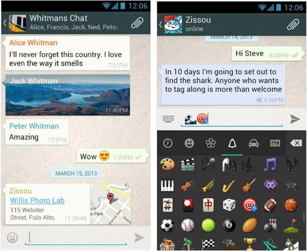 WhatsApp applicazioni Android per inviare messaggi gratis