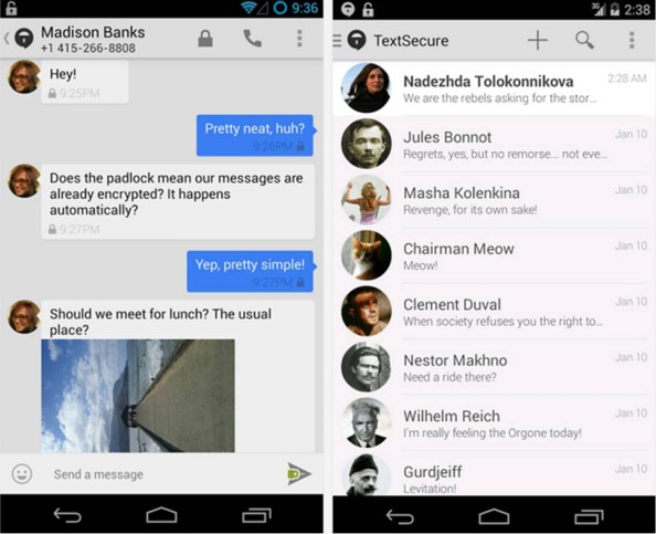 TextSecure Private Messenger SMS crittografati su Android