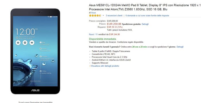 asus memo pad 8 -amazon