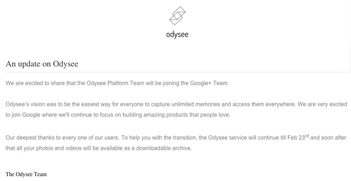 odysee Google+