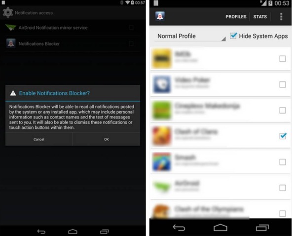 Come bloccare le notifiche su Android con Notify Block