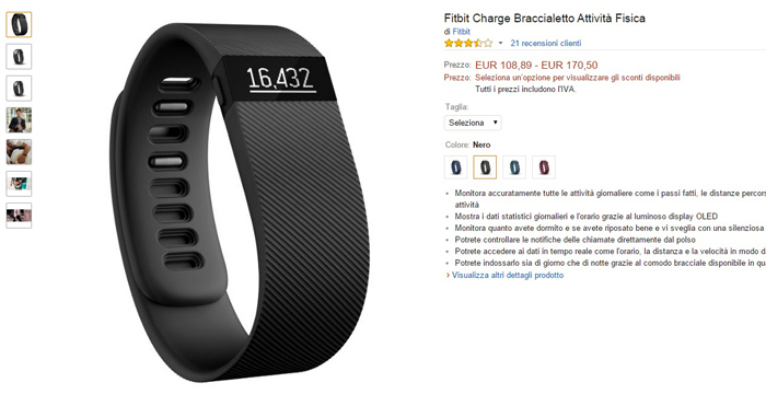fitbit charge - migliori offerte amazon -07042015