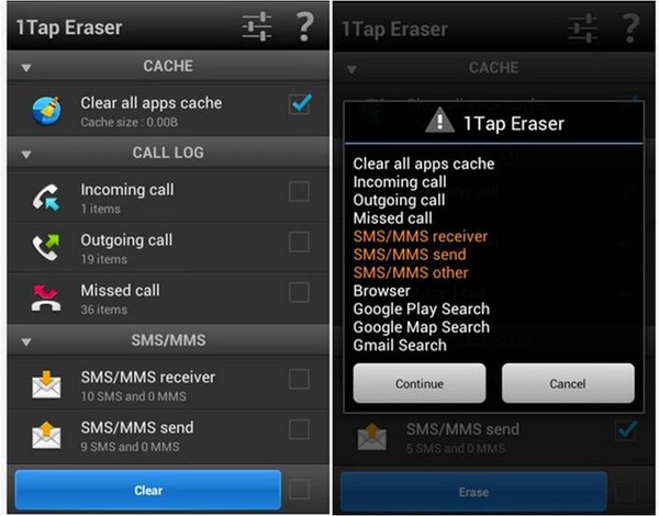 1Tap Eraser app Android prestazioni telefono 1Tap Eraser app Android prestazioni telefono