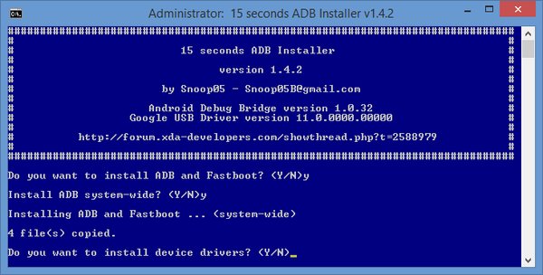 come flashare una Rom su Android ADB Driver v. 1.4.2