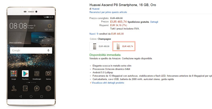 huawei-p8-offerte-amazon