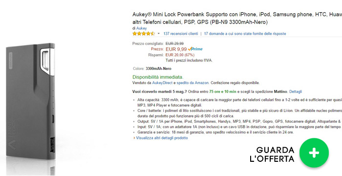 power-bank-aukey-mini-3300mah-offerte-elettronica-maggio2015
