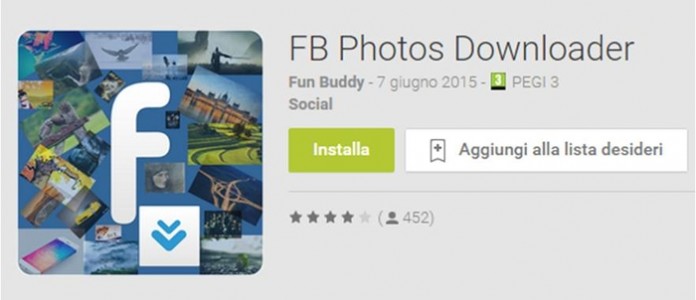 Come salvare album foto Facebook su Android FB Photos Downloader