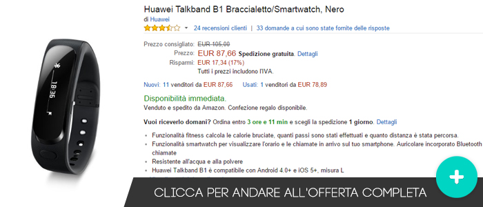 Huawei-Talkband-B1-migliori-offerte-amazon-24082015