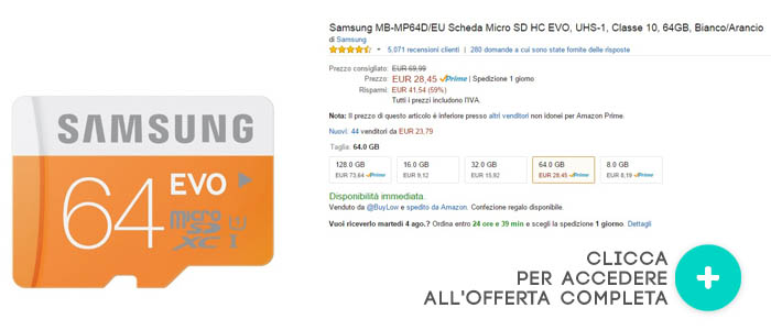 Samsung-MicroSD-Evo-64GB-offerte-elettronica-02082015