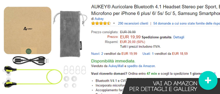 Offerte-Aukey-auricolare-bluetooth-Amazon-novembre2015