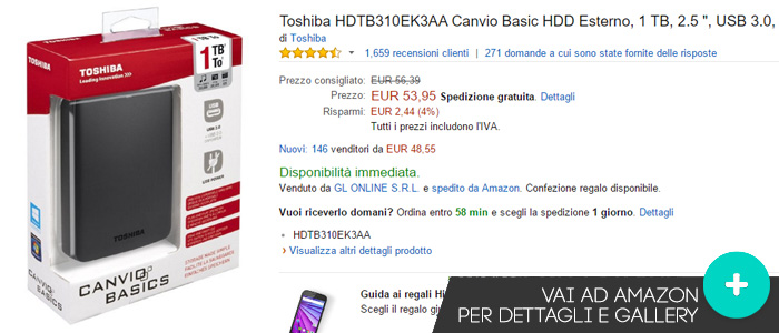 Offerte-TOshiba-HDTB310EK3AA-Canvio-Basic-1TB-Amazon-novembre2015