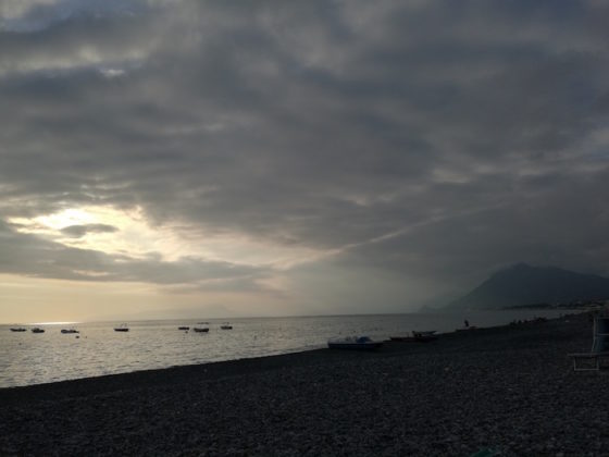 Foto scattata al tramonto