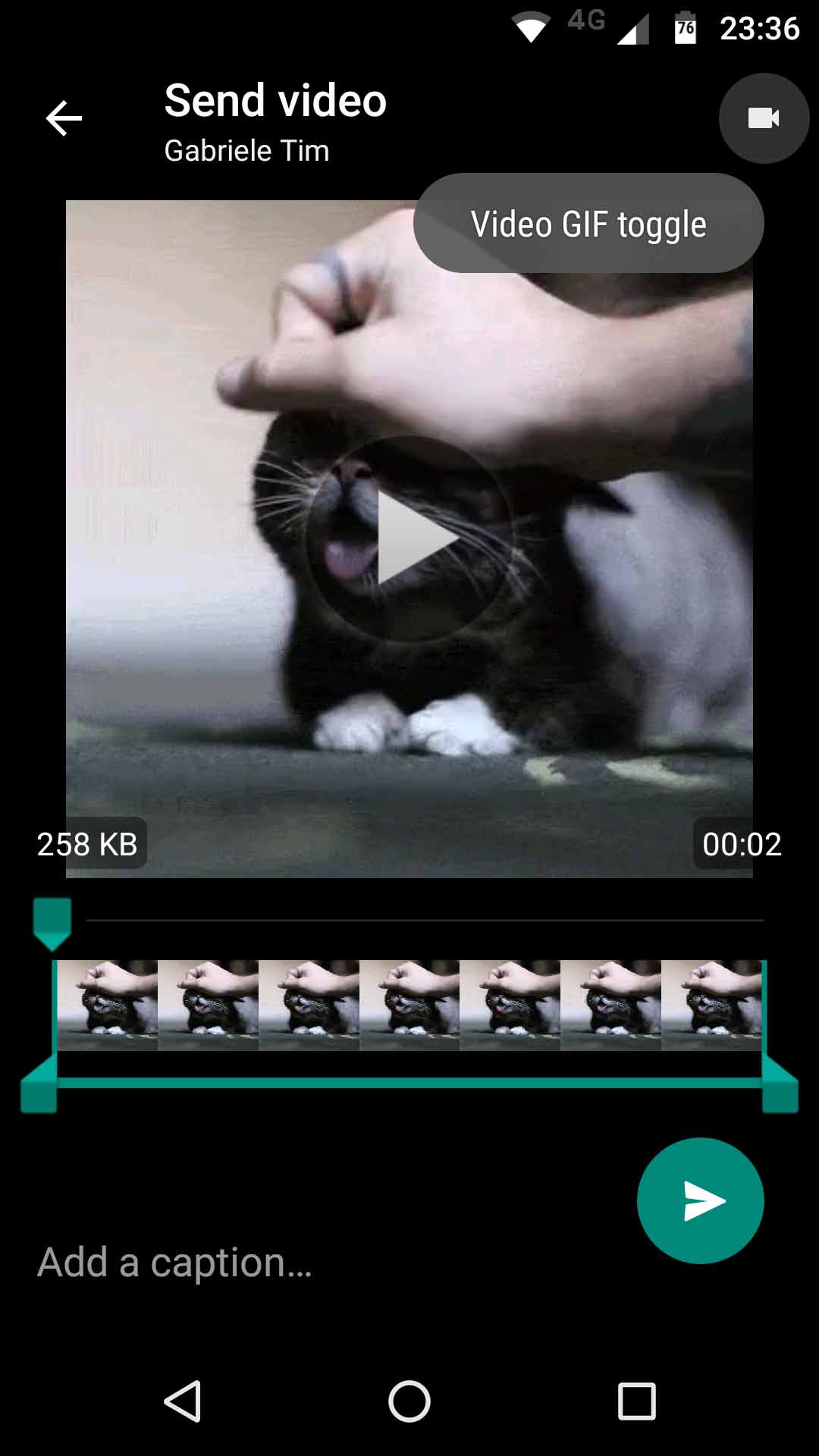 Come convertire video in gif su whatsapp
