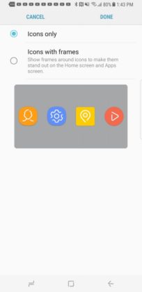 Samsung Galaxy S8 icone stock