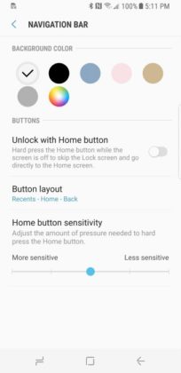 Samsung Galaxy S8 pulsanti software