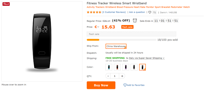 Smartband economico TomTop