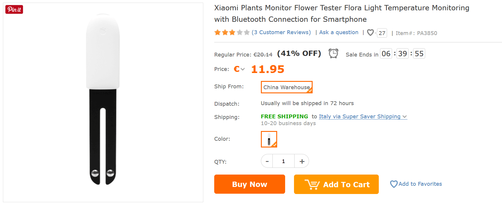 Xiaomi Plants Monitor TomTop