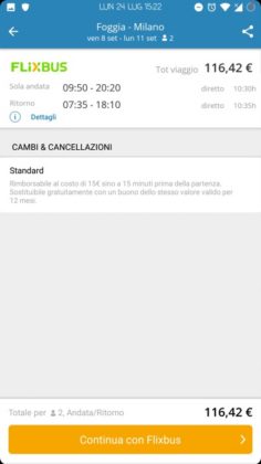 GoEuro app Android Recensione