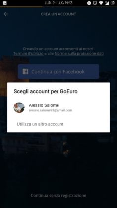 GoEuro app Android Recensione