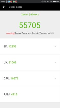 Mi Max 2 AnTuTu Benchmark