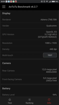 Mi Max 2 AnTuTu Benchmark