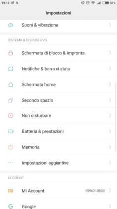 Mi Max 2 Impostazioni