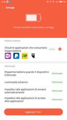 Mi Max 2 app Sicurezza
