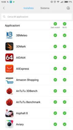 Mi Max 2 app Sicurezza