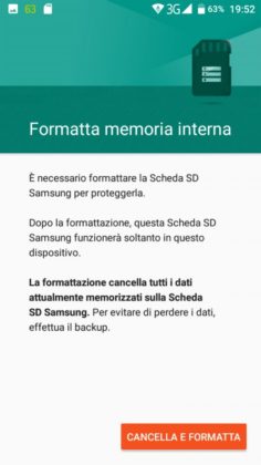 X30 Formattazione Micro SD