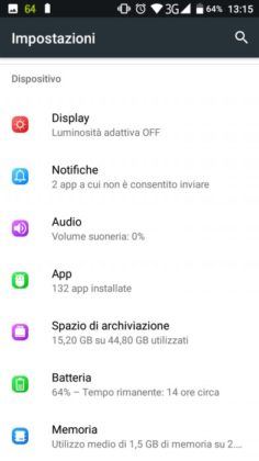 X30 Impostazioni