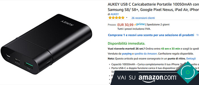 Aukey PB-Y12 Powerbank recensione