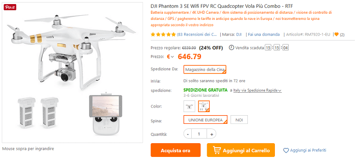 DJI Phantom 3 SE TomTop