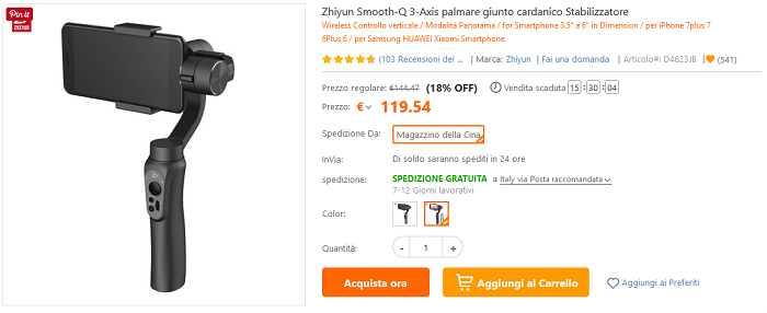 Zhiyun Smooth-Q TomTop