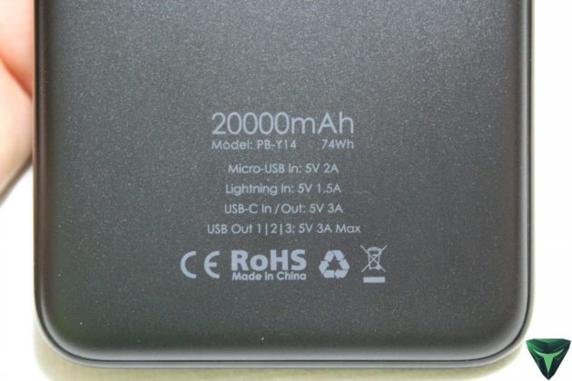 Aukey Powerbank PB-Y14 20.000 mAh recensione