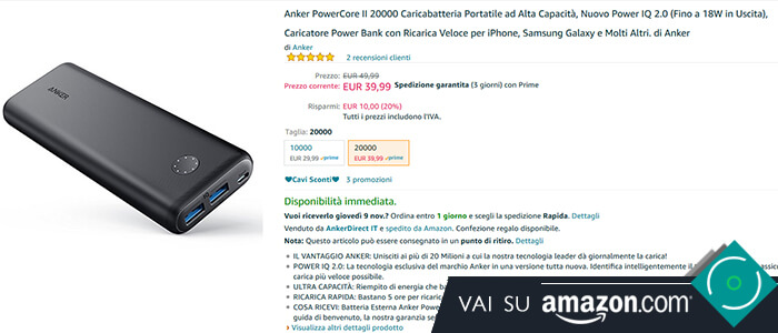 Anker PowerCore II 20000 recensione
