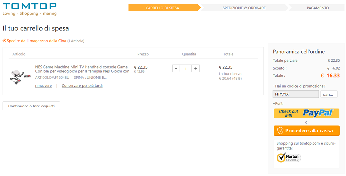 NES Game Machine Mini promozione TomTop