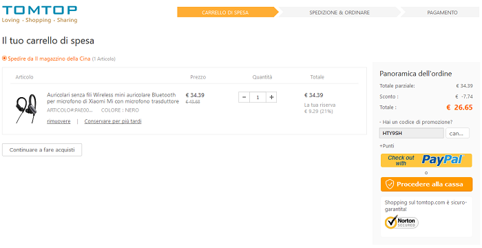 Xiaomi Mi Sports promozione TomTop