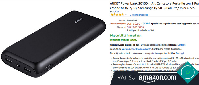 Aukey Powerbank PB-N57 recensione