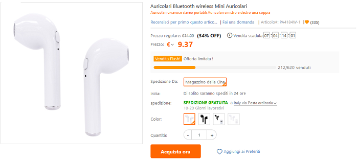 Auricolari true wireless AirPods TomTop
