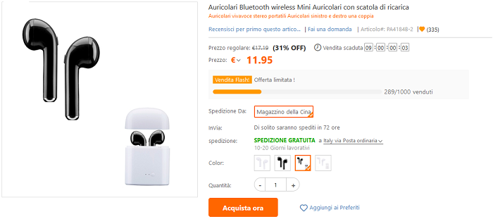Auricolari true wireless AirPods TomTop