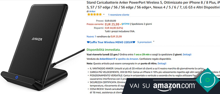 Anker PowerPort Wireless 5 Stand recensione