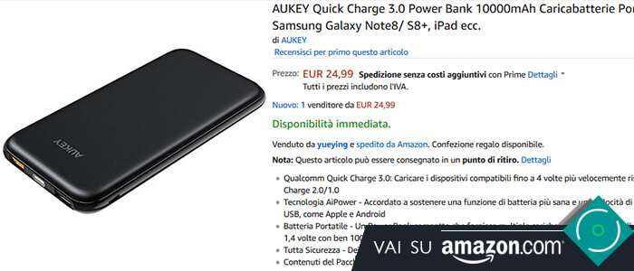 Aukey Powerbank PB-T18 recensione