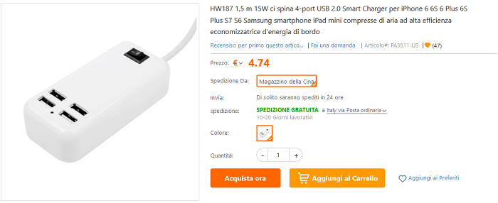 Caircatore da scrivania offerta TomTop