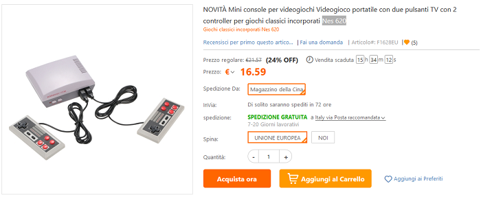 Mini console offerta TomTop