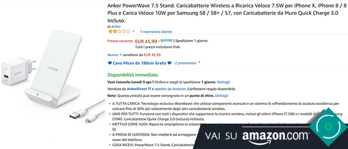 Anker PowerWave 7.5 Stand recensione