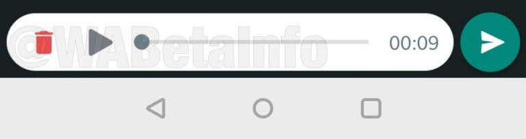 Messaggi vocali WhatsApp anteprima.